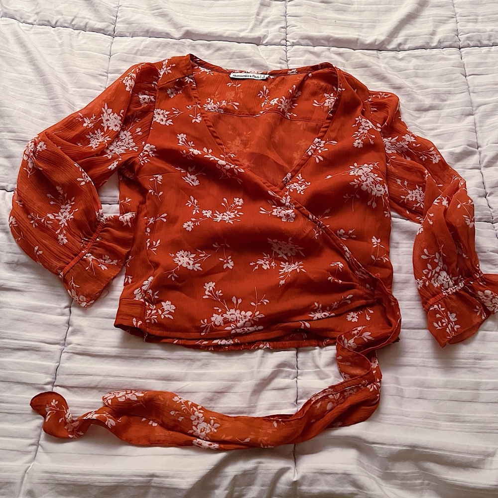 Abercrombie Wrap-Tie Blouse